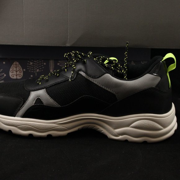 KINGSIDE Geoffrey Lace Up Round Toe Sneaker Shoes black/grey Men Size 12 M - Picture 8 of 12